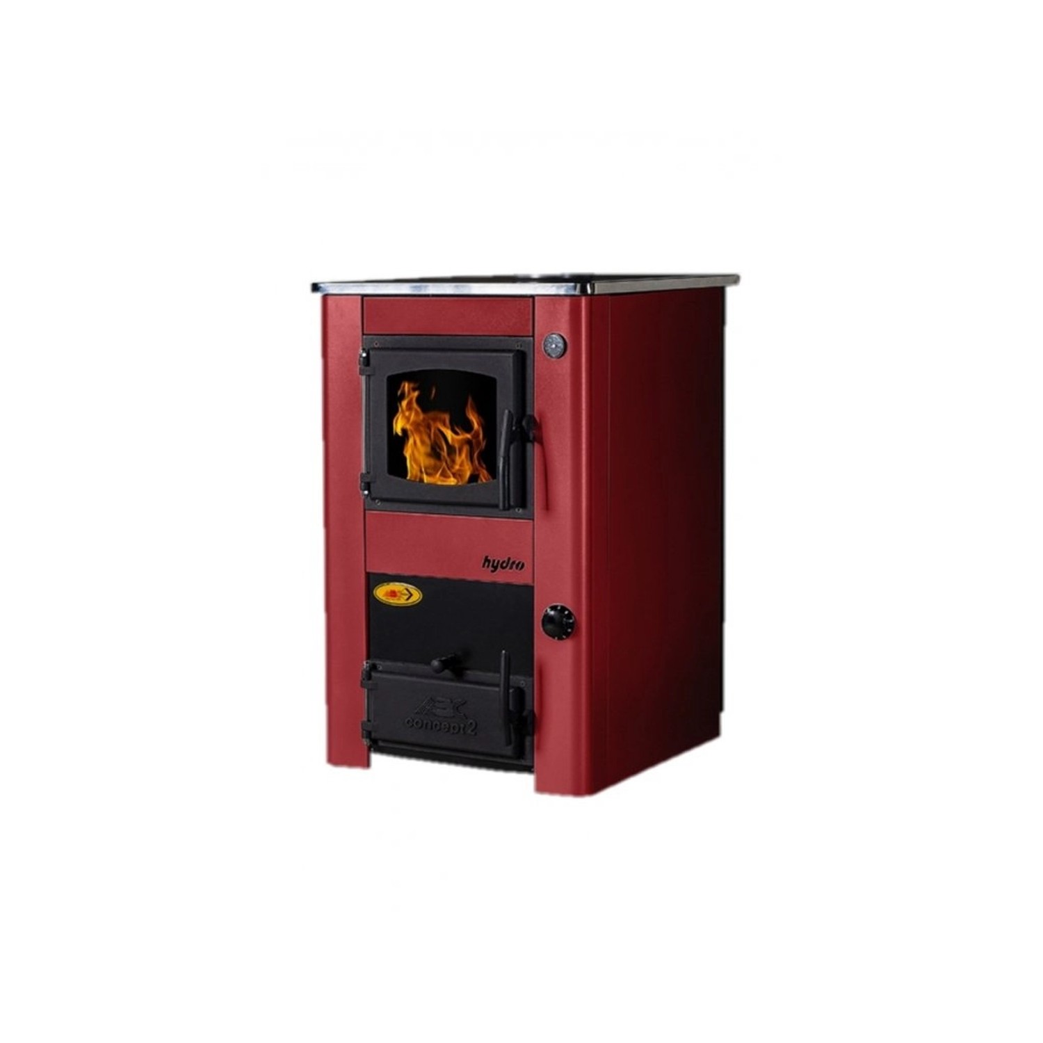 ABC Sporák CONCEPT 2 MINI THERMO HYDRO, 17,1 kW, červená, 56,5 x 56,5 x 85 cm