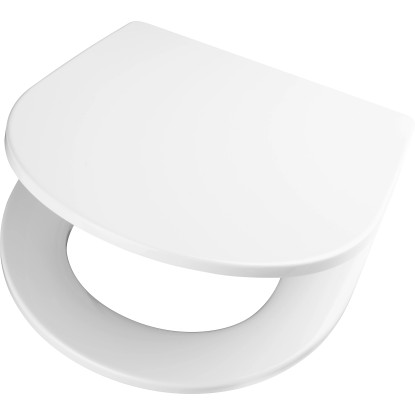 baliv WC sedátko Sunderland, duroplast, SoftClose, plastové závěsy, bílá
