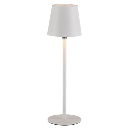 Just Light Nabíjecí stolní LED lampa Boteria, 2,5W, IP54, bílá, pr. 11 x 37 cm