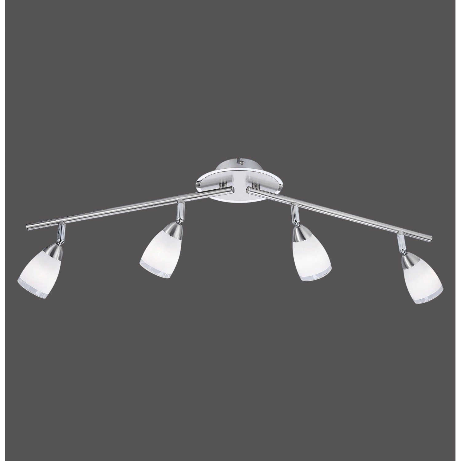 Leuchten Direkt Stropní LED svítidlo Vino 4bodové, ocel/bílá, 80 x 14,5