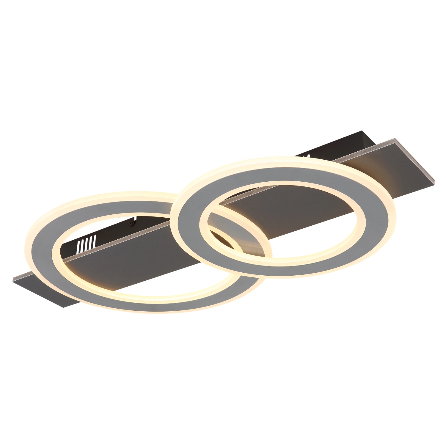 GLOBO Stropní LED svítidlo JAYDEN 40W 3800lm 3000K, antracit/šedá, 63 x 35 cm