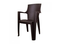 MEGA PLAST Zahradní křeslo AMELIA wenge 60 x 60 x 92,5 cm