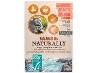 IAMS Kapsička Naturally Senior s lososem v omáčce 85 g