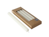 BOLTZE Vysoká válcová svíčka Classic bílá 26 cm, 4 ks