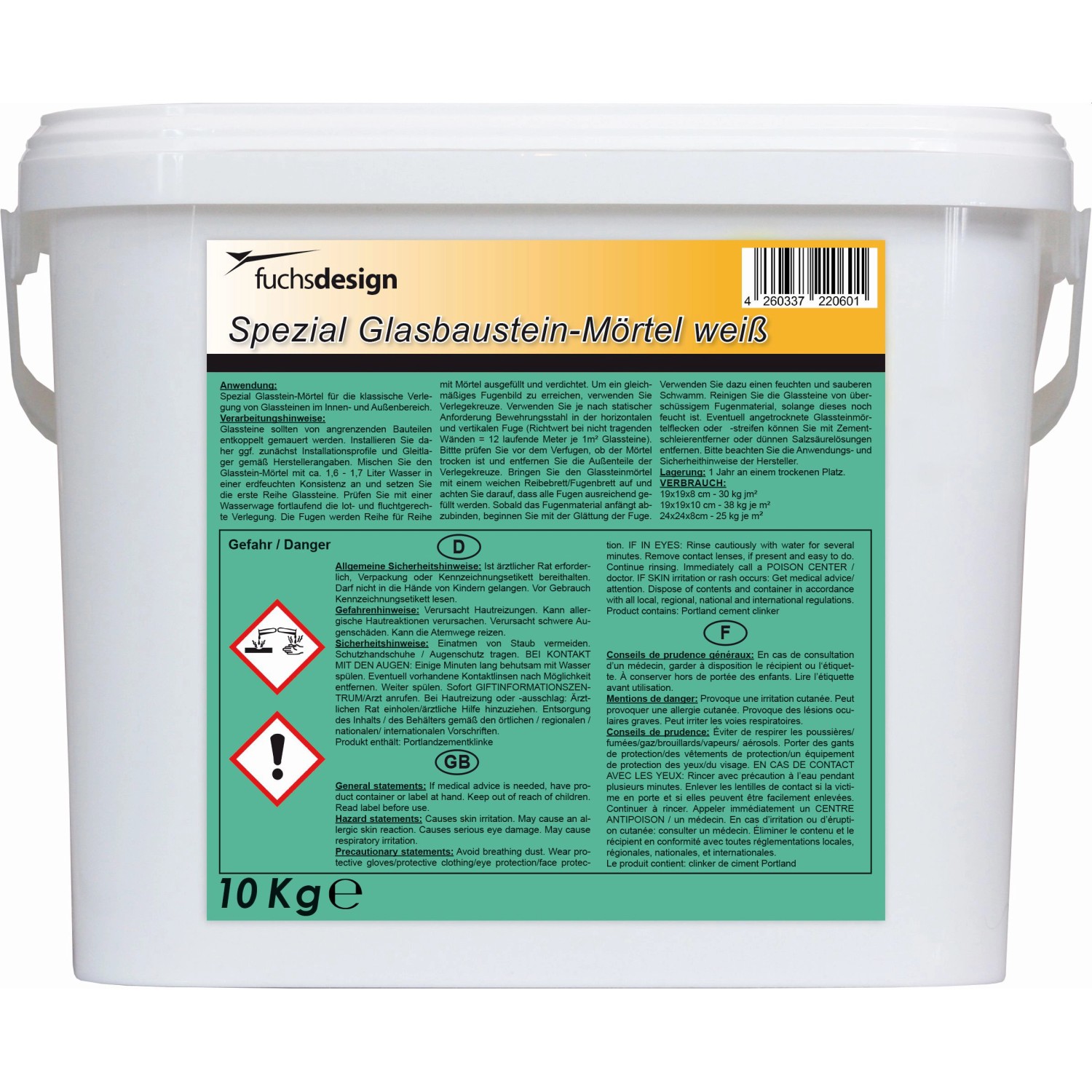 Fuchs Design Speciální malta na skleněné luxfery 10 kg