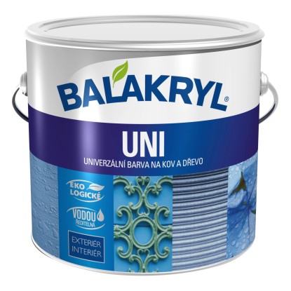 BALAKRYL Univerzální barva na kov a dřevo UNI MAT 0100 bílá 2,5 kg
