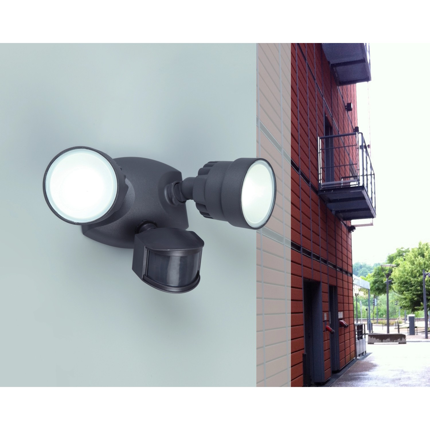 LUTEC Shrimp II Venkovní nástěnný LED reflektor s detektorem pohybu