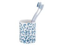 Wenko Kelímek na zubní kartáčky Mirabello keramický, modrá, 8 x 11 x 8 cm