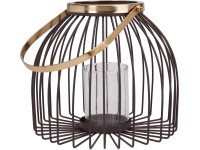 Koopman Kovová lucerna s uchem černo-zlatá 22 x 19,5 cm Koopman Kovová lucerna s uchem černo-zlatá 22 x 19,5 cm