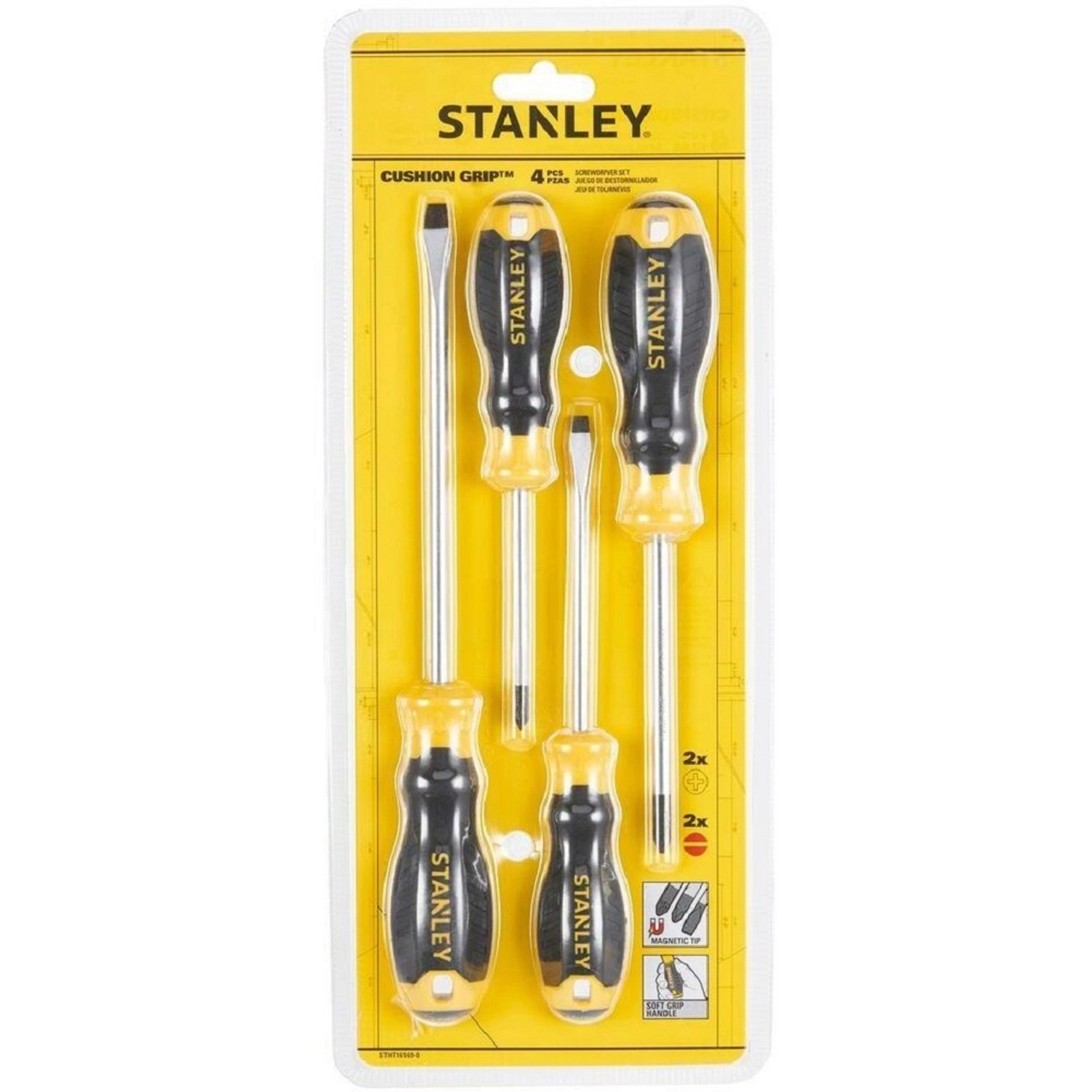 Stanley Sada šroubováků CushionGrip STHT16169-0, 4dílná
