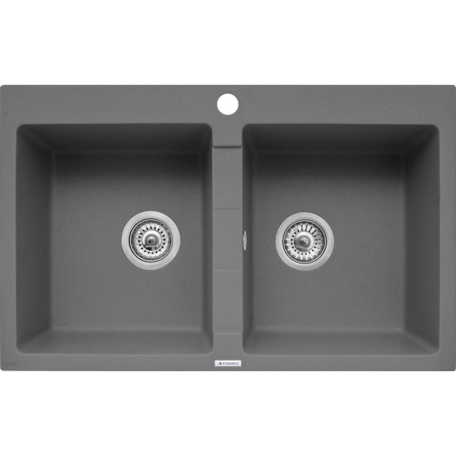 Pyramis Granitový dřez Sparta 2B, iron grey, 78 x 50 cm