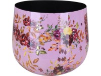 A.H.G Květináč Flora se vzorem květin růžovozlatý pr. 13 x 9 cm