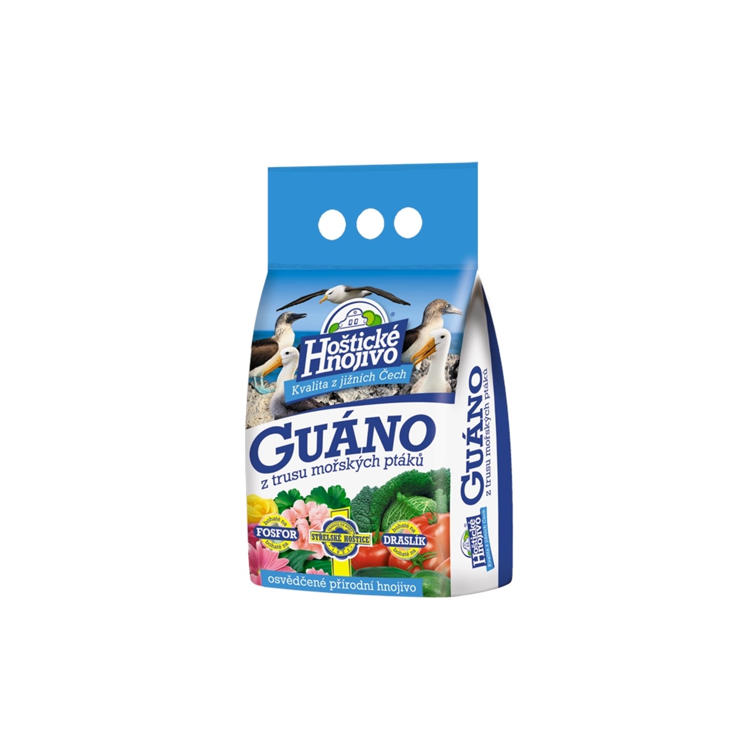 Hoštické hnojivo Guáno z trusu mořských ptáků granulované 2,5 kg