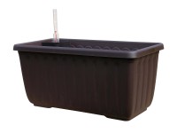 Plastia Samozavlažovací truhlík Siesta Lux, čokoládová, 40 x 19 x 19 cm