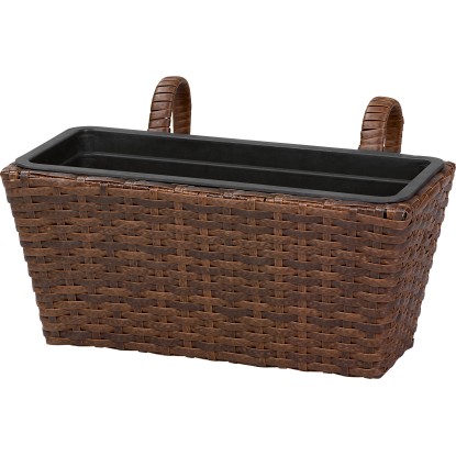 Balkónový truhlík 22 cm x 40 cm x 28 cm světle hnědá