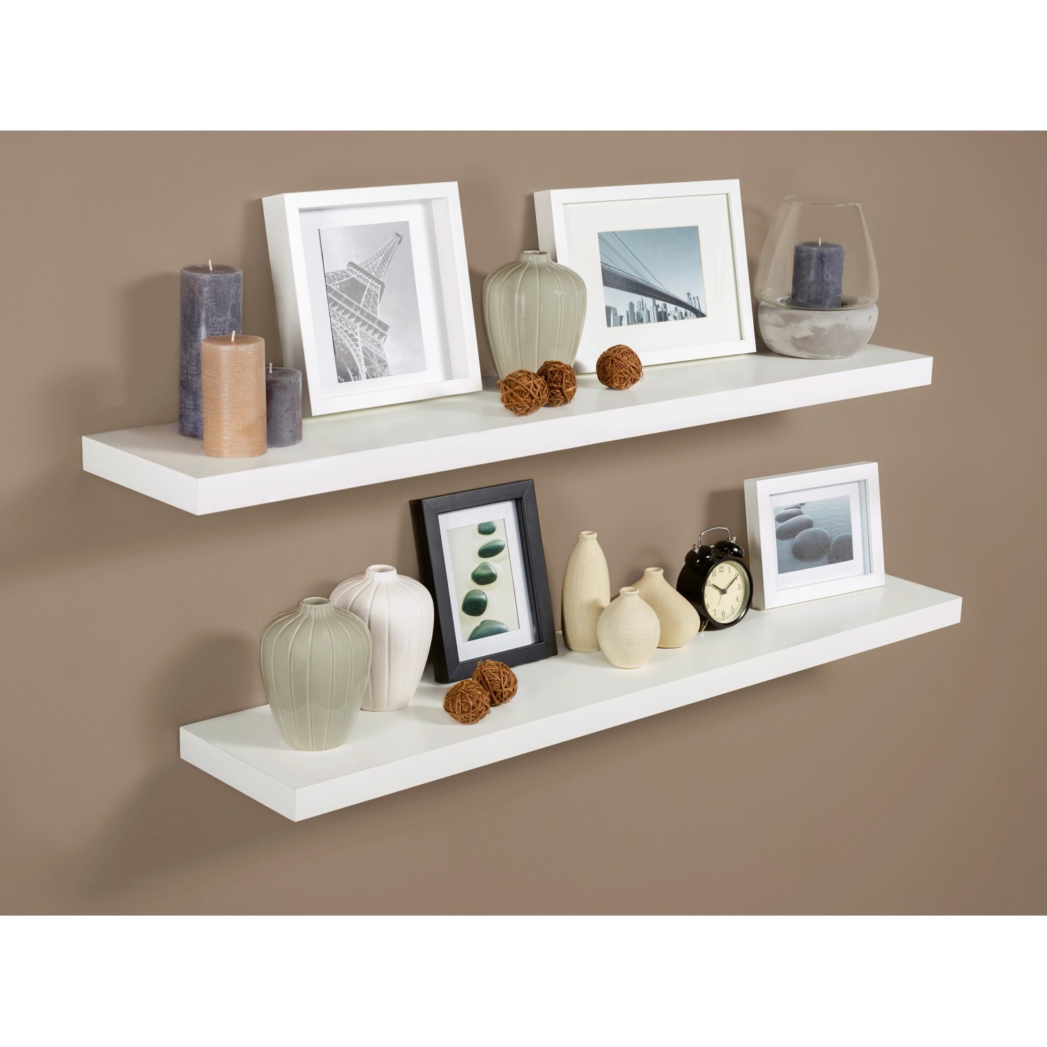 Duraline regálová police XL4 bílá lakovaná 3,8 x 118 x 23,5 cm