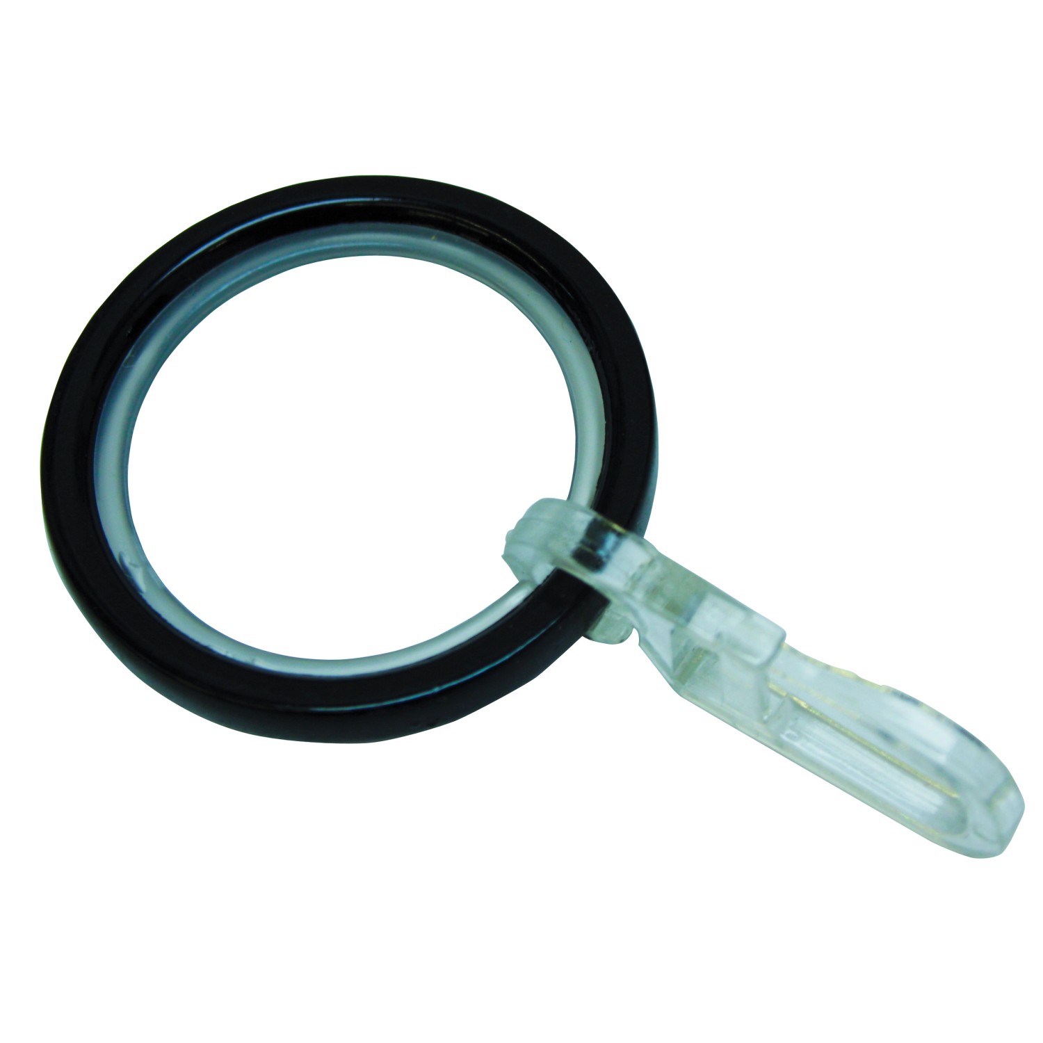 Gardinia Kroužky Chicago s kluznou vložkou černé, 10 ks