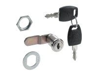 Hettich Nábytkový zámek s cylindrickou vložkou, 2 klíče, poniklovaný, 15 mm