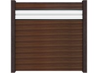 GroJaSolid Plotový panel bez sl., sklo 30 cm, Walnut, 180 x 180 cm