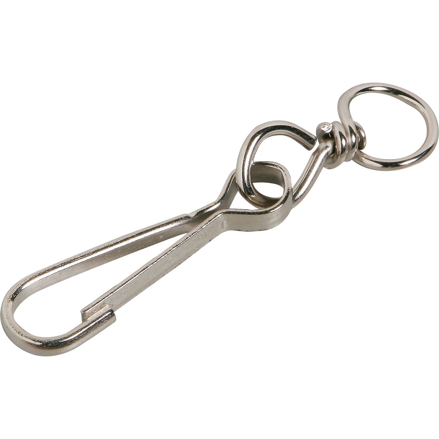 LUX Simplexní karabinka, poniklovaná, 2 ks, 95 x 16 x pr. 6 mm