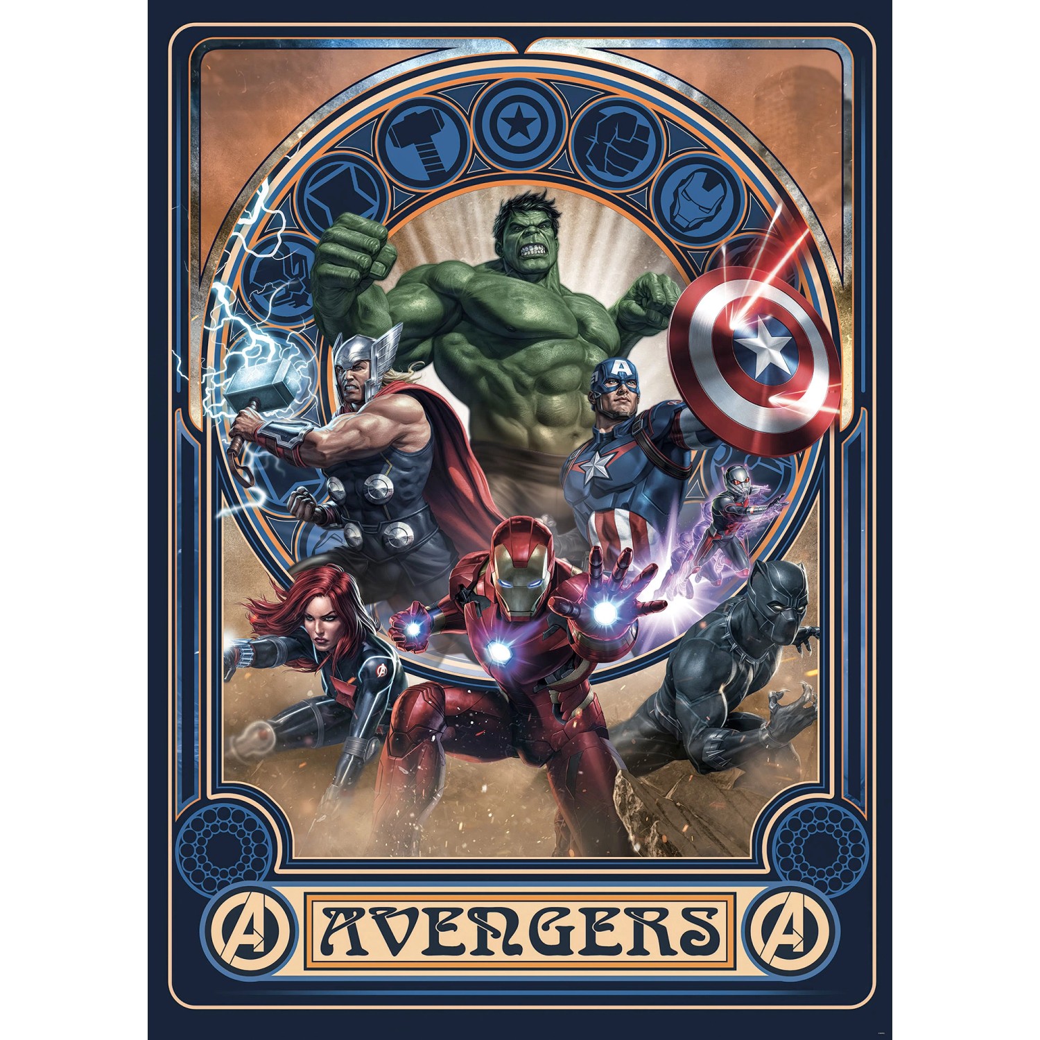 Komar Vliesová fototapeta Avengers Ornament 200 x 280 cm