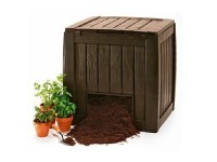 Keter Plastový kompostér DECO 340L, tmavě hnědá, 72 x 69,5 x 74 cm