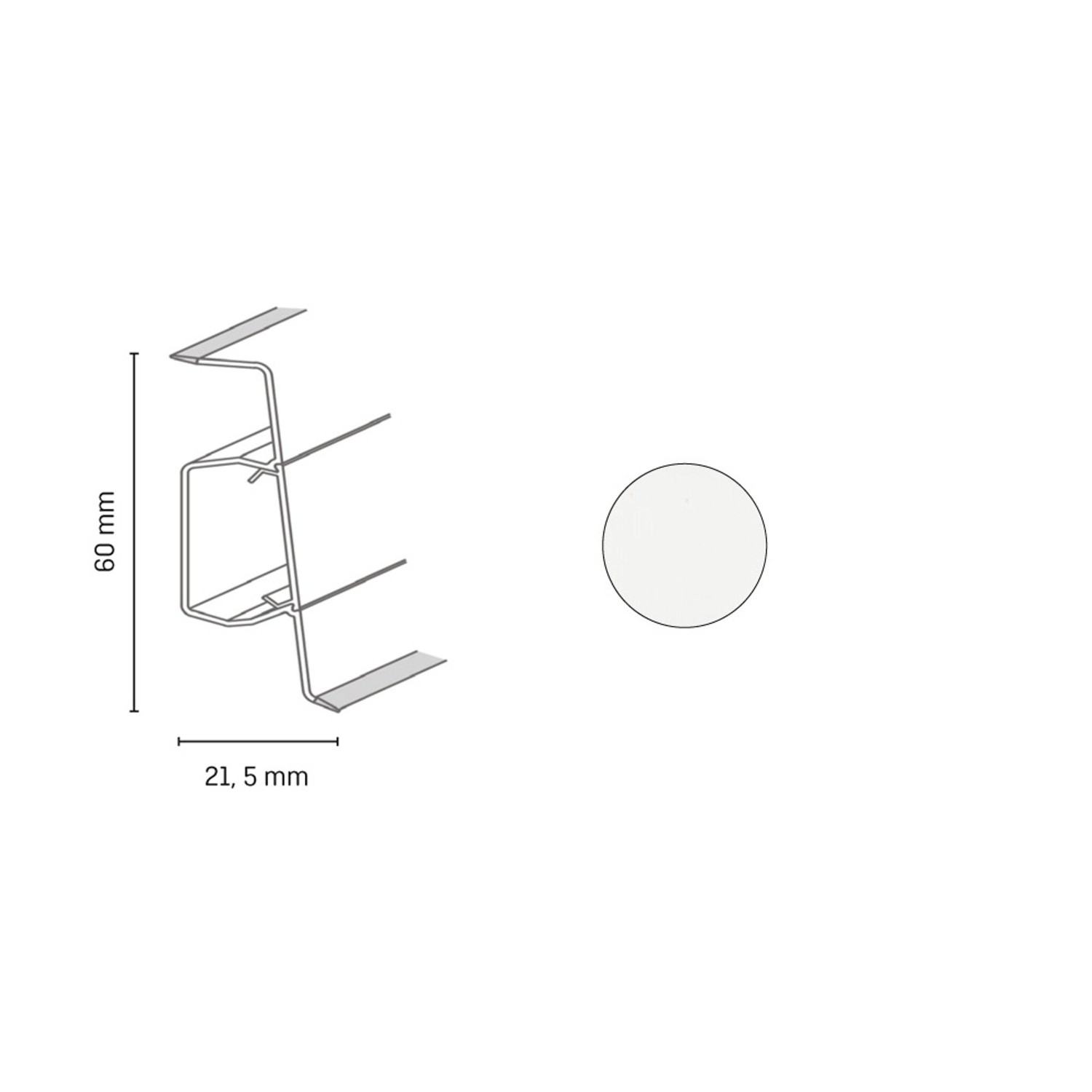 Döllken Profiles Lišta Q SLK 60 1137 bílá 60 x 21,5 x 2500 mm