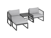 VLC Sestava zahradního nábytku Willa hliník/antracitová 4dílná