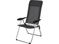 Koopman Kempingové křeslo Stripe, šedá, 69 x 58 x 111 cm