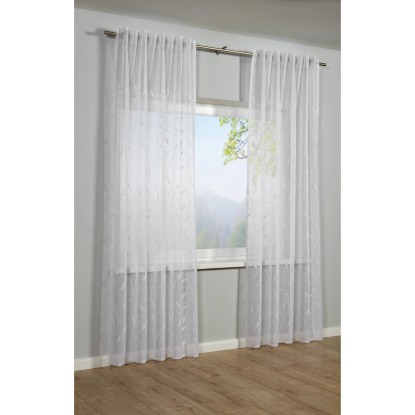 Bennetti Závěs se skrytými poutky, Etamin, bílý, 245 x 140 cm