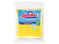 Spontex Houbová utěrka Antibak, žlutá, 3 ks, 18,5 x 20,5 cm Spontex Houbová utěrka Antibak, žlutá, 3 ks, 18,5 x 20,5 cm