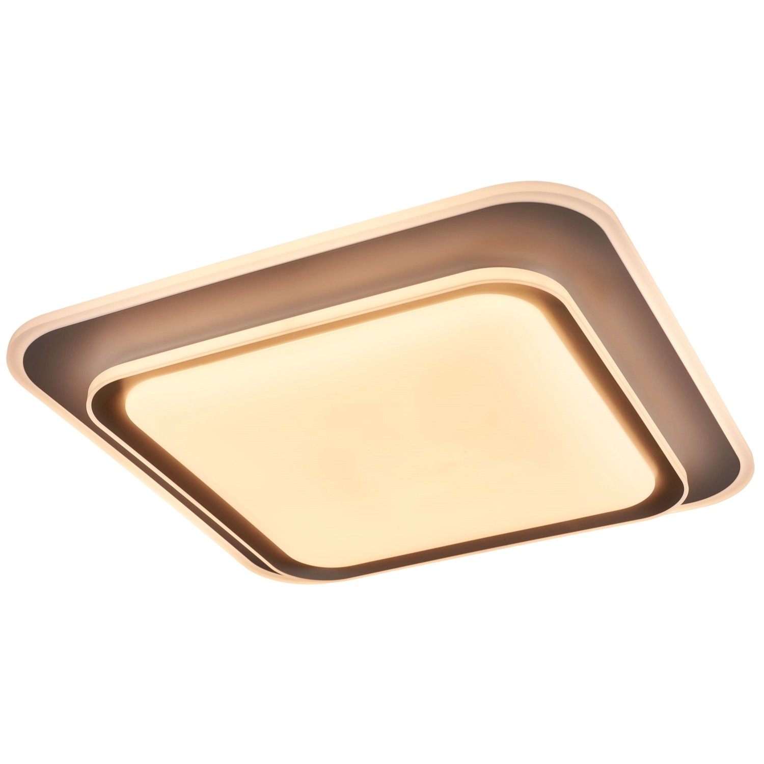 Stropní LED svítidlo ARETA s ovladačem 48W 4970lm 3000-6500K, bílá, 46,5x46,5 cm