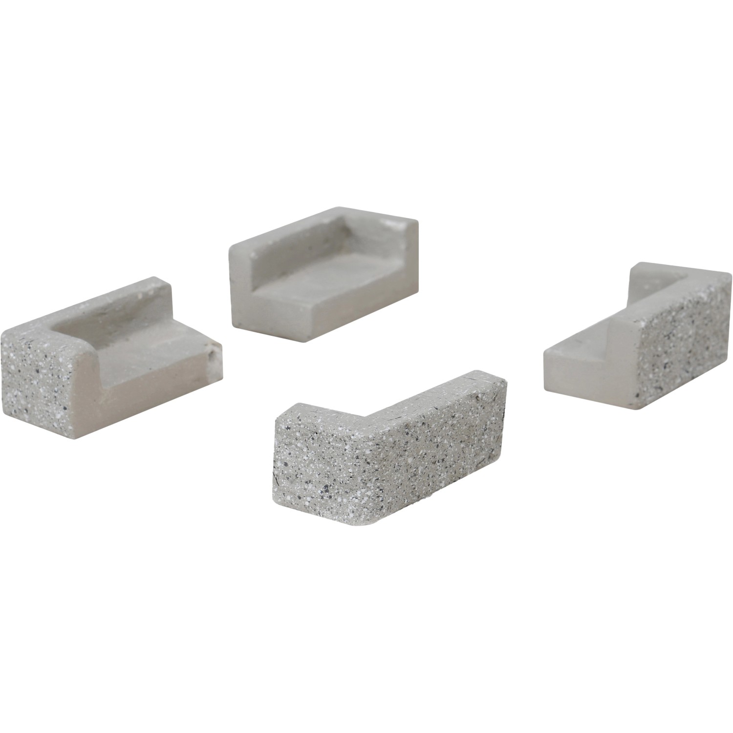 Noha k truhlíku série Granite-Light, granitová šedá, 8 x 4 x 3 cm