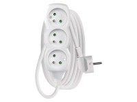 EMOS Prodlužovací kabel bílý, 3 zásuvky, max. 10 A/2300 W, 3 m