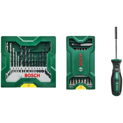 Bosch Sada vrtáků a šroubovacích bitů Mini X-Line 25+15+1 vč. šroubováku