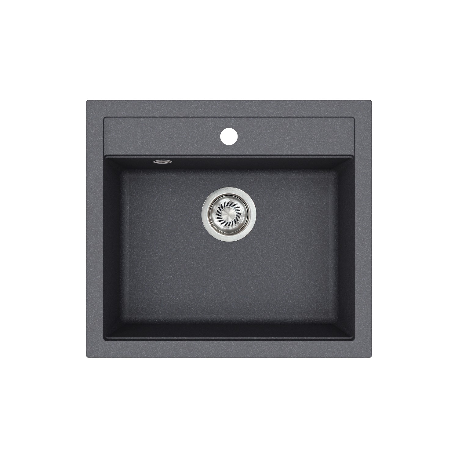 Helika Vestavný granitový dřez Quadro, grafitová, 56 x 51 cm