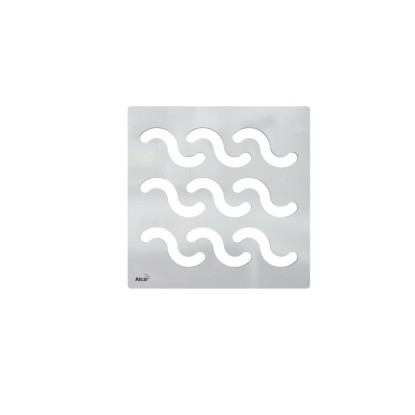Alcadrain Designová mřížka, vzor 2, nerez, 102 x 102 mm