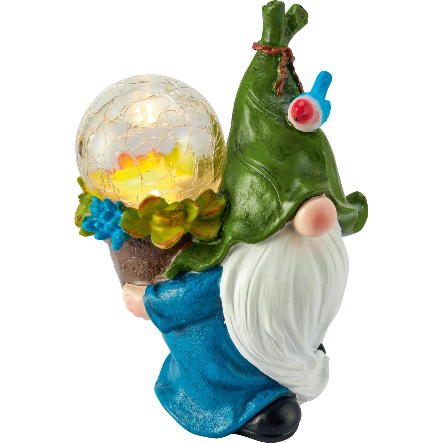 OBI LED Solární-dekorativní lampa trpaslík, modrý 11,5 x 8,4 x 17,4 cm