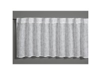 Bennetti Vitrážová záclona se skrytými poutky, květiny, stříbrná šedá 140 x 45cm