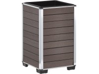 Gartenfreude Květináč WPC, tmavě hnědá, 27 x 27 x 44 cm