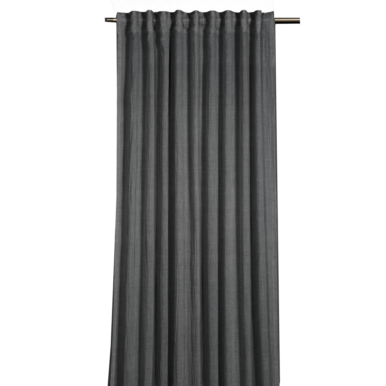 Sehlbach Závěs se skrytými poutky, struktura s bavlnou, antracit, 245 x 135 cm