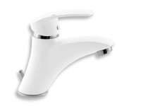 Novaservis Umyvadlová baterie Metalia 57002/1,1 bez výpusti, bílá-chrom Novaservis Umyvadlová baterie Metalia 57002/1,1 bez výpusti, bílá-chrom
