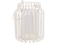 Koopman Kovová lucerna bílá 18,5 x 22 cm Koopman Kovová lucerna bílá 18,5 x 22 cm