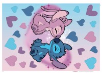 Komar Samolepka na zeď Stitch and Angel Cute 50 x 70 cm, 22dílná