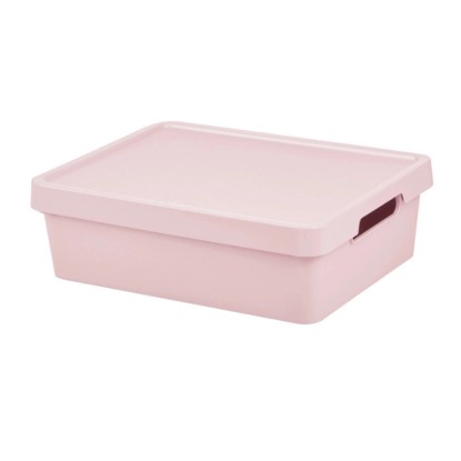 Tontarelli Úložný box s víkem MAYA růžový 9,2 l