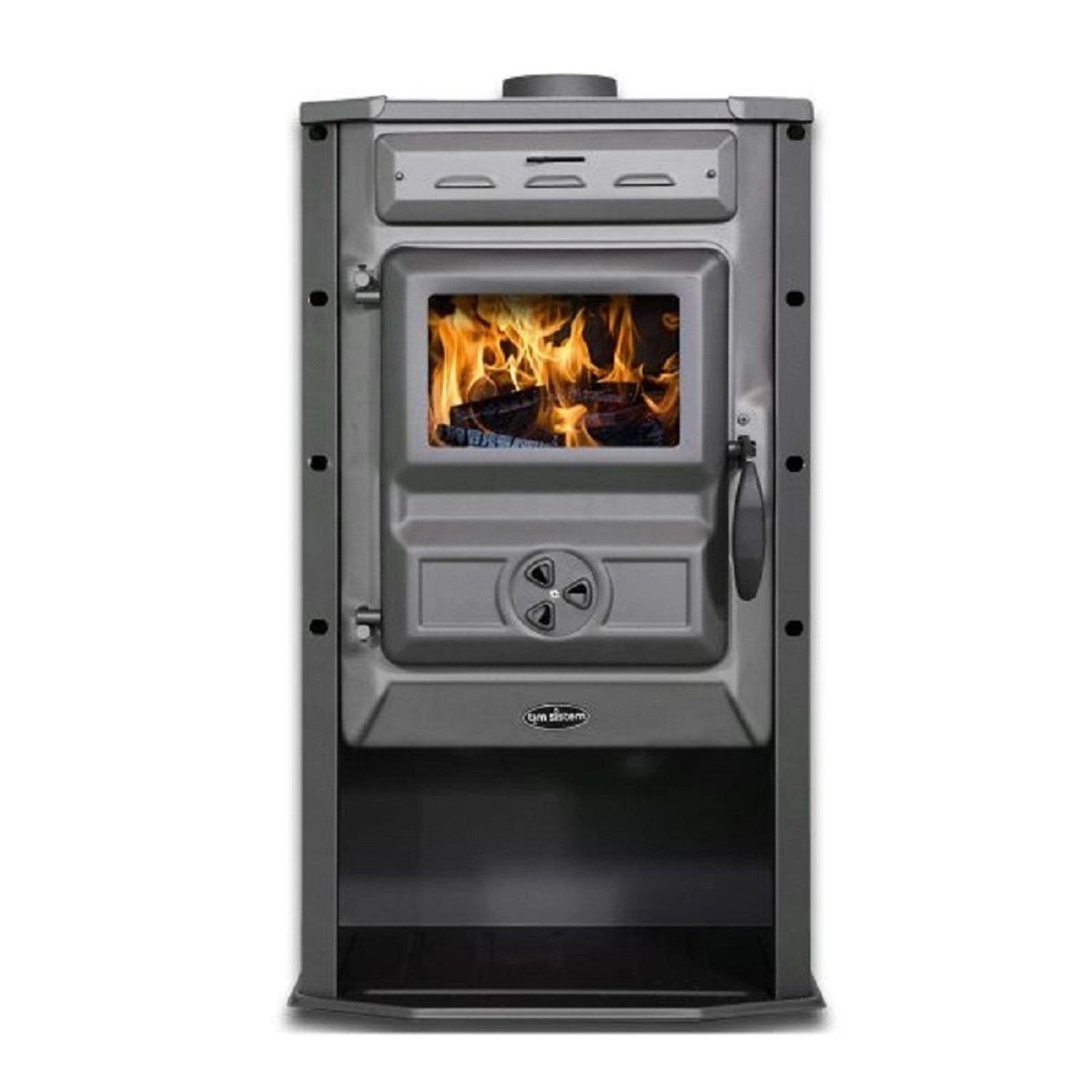 Tim Sistem Krbová kamna Čarobna pec, šedá, 7 kW, 83,5 x 49 x 51 cm