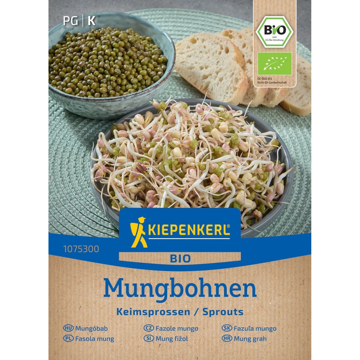 KIEPENKERL BIO Fazole mungo (Vigna radiata) ke klíčení 75 g