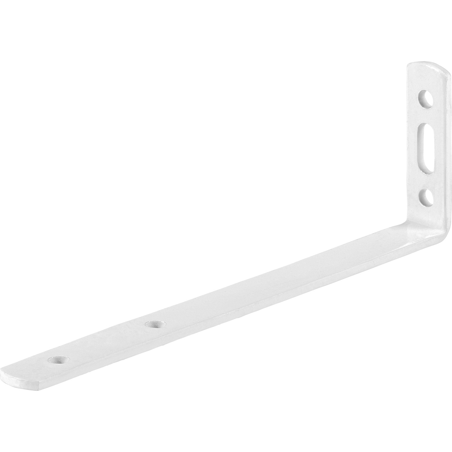 Záclonový úhelník, bílý, práškový nástřik, 180 mm x 55 mm x 17 mm