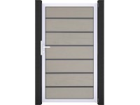 GroJaSolid Grande Premium Branka bílá/stříbrná šedá EV1, 100 x 180 cm