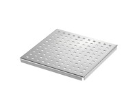 GS Terrassen Terasový odtokový rošt, nerezová ocel V2A, 300 x 300 x 18 mm